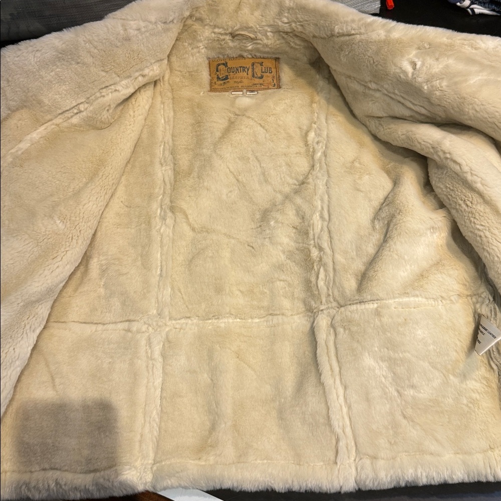 🤎 Vintage LLOYD ELLIOTS COUNTRY CLUB Authentic Shearling Leather & Fur Coat - Picture 10 of 12